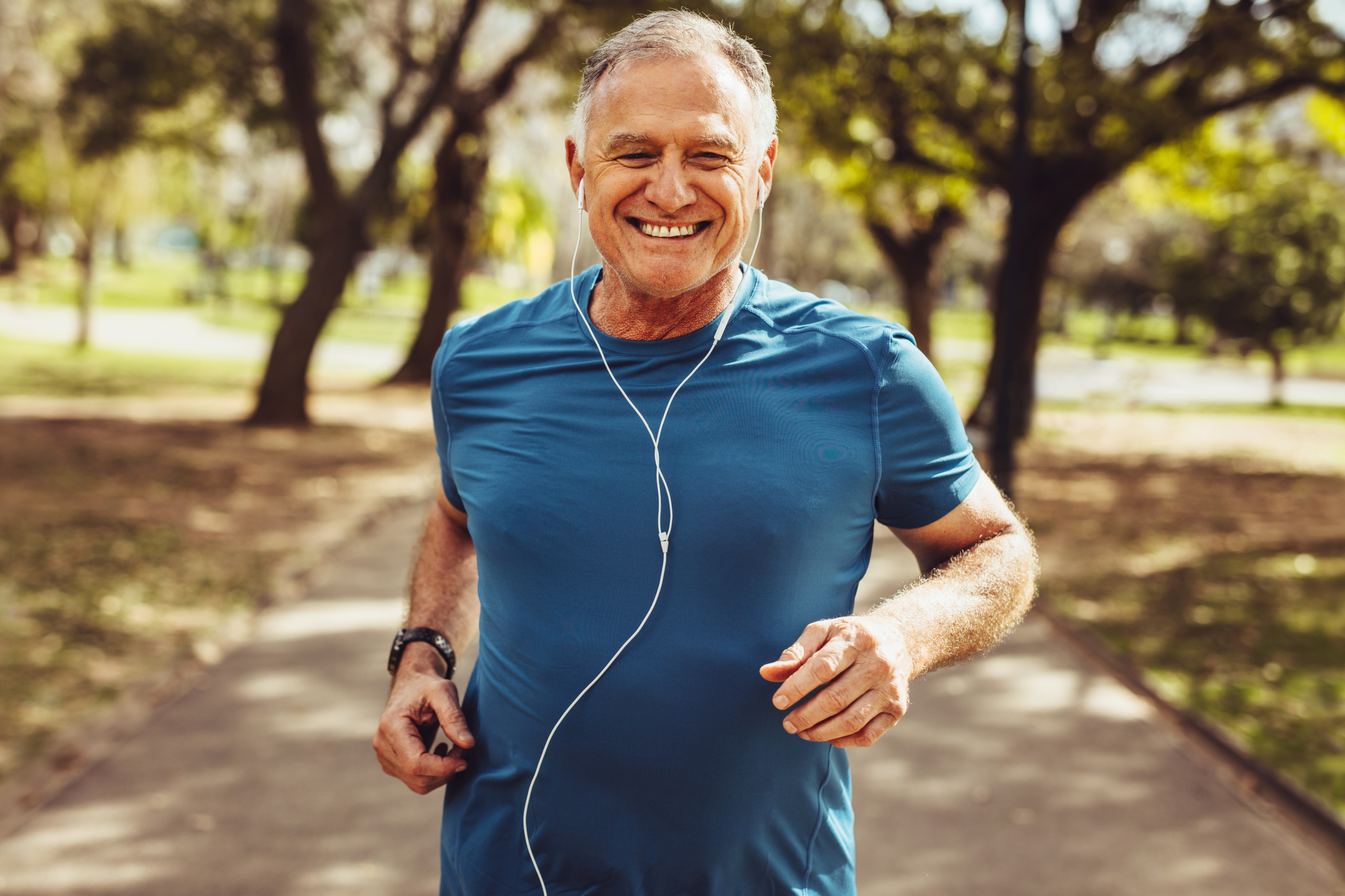 aged man running